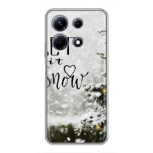 Новогодние, Праздничные Чехлы для Infinix Note 30 - 2024 год – Let it snow