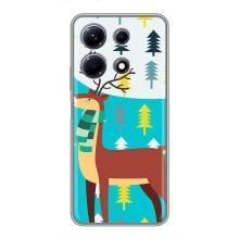 Силіконовий бампер з картинкою звірів для Infinix Note 30 (Олень із шарфом)