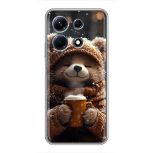 Друкований чохол 'Звірята з кавою' для Infinix Note 30 – Мішка з кавою