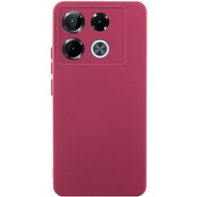 Чехол TPU GETMAN Liquid Silk Full Camera для Infinix Note 40 Pro 4G – Бордовый