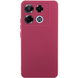 Чехол TPU GETMAN Liquid Silk Full Camera для Infinix Note 40 Pro 4G – Бордовый