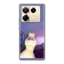 Бампер с принтом Мемы для Infinix Note 40 Pro (Утка)