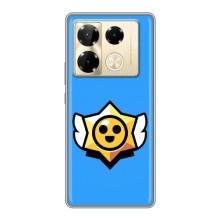 Бампер (ТПУ) с принтом Brawl Stars на Инфиникс Нот 40 Про – Значок
