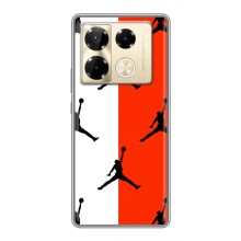 Чехлы для Infinix Note 40 Pro - с картинкой JORDAN (AlphaPrint) (Лого Джордан)