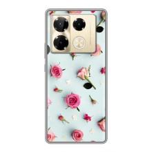 Чехлы с принтом Розочки для Infinix Note 40 Pro – Разные цветы