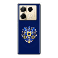 Чехлы для Infinix Note 40 Pro  Укр. Символика (AlphaPrint) (Цветочный Герб)