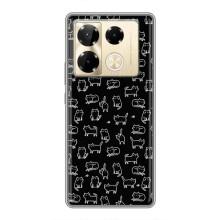 Чохол на тематику: Коти для Infinix Note 40 Pro – Котики на чорному