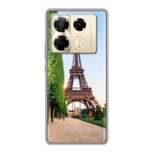 Чехол Эйфелева Башня для Infinix Note 40 Pro - (AlphaPrint) (Дорога в Париж)