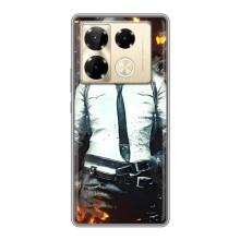 Силиконовый чехол с картинкой "Герой Pubg" на Infinix Note 40 Pro – Man Пубг