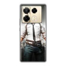 Силиконовый чехол с картинкой "Герой Pubg" на Infinix Note 40 Pro – Пабг