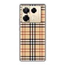 Чохол з Брендами одягу на Інфінікс Нот 40 Про – Burberry стиль