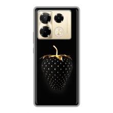 Чехол с изображением  вкусной еды для Infinix Note 40 Pro – Чёрная клубника