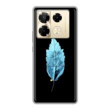 Чехол с картинками на черном фоне для Infinix Note 40 Pro – Листочек