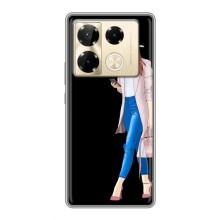 Чохол з картинкою Модні Дівчата Infinix Note 40 Pro – Дівчина з телефоном