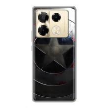 Чехол с Щитом Капитана Америки на Infinix Note 40 Pro – Ретро Щит Капитана
