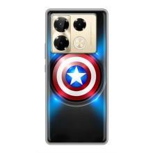Чехол с Щитом Капитана Америки на Infinix Note 40 Pro – Яркий Щит Капитана