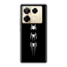 Чехол Супергерой Человека Паука на Infinix Note 40 Pro – Лого паука