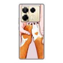 Чехол (ТПУ) Милые собачки для Infinix Note 40 Pro – Любовь к собакам