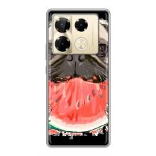 Чехол (ТПУ) Милые собачки для Infinix Note 40 Pro – Смешной Мопс