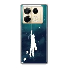 Чехол (ТПУ) с планетами на Infinix Note 40 Pro – To The moon