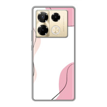 Чехол цветочный дизайн для Infinix Note 40 Pro – Розовый фон