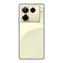 Чехол цветочный дизайн для Infinix Note 40 Pro – Зелёный фон