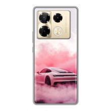 Чохол з авто Порше для Infinix Note 40 Pro – Рожевий Порше