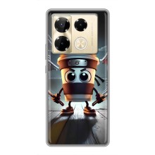 Чехол с мемом Тралалело тралала на Infinix Note 40 Pro (Капучино асасино)