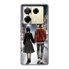 Чохол з дизайном Венздей 2 на Infinix Note 40 Pro – Венздей і Тайлер