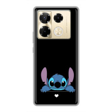 Чохол з принтом Стіч на Infinix Note 40 Pro – Стіч на чорному