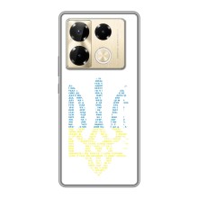 Чехол с украинским гербом на Infinix Note 40 Pro (Герб с гимном Украины)