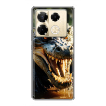 Чехол с картинкой «Хищники» для Infinix Note 40 Pro – Крокодил