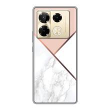 Мраморный чехол на Infinix Note 40 Pro (VPrint) (Тройной мрамор)