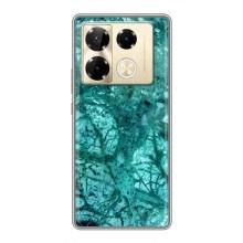 Мраморный чехол на Infinix Note 40 Pro (VPrint) (Зеленый мрамор)