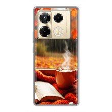 Чохол з унікальним дизайном 'Осінь з кавою' для Infinix Note 40 Pro – Кава і дощ