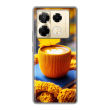 Чохол з унікальним дизайном 'Осінь з кавою' для Infinix Note 40 Pro – Кава з жовтим