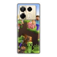 Чехлы для Infinix Note 40 Pro (Персонажи Майн Крафт) – Майн-крафт