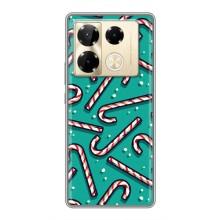 Силиконовый бампер на рождество для Infinix Note 40 Pro (Леденцы)