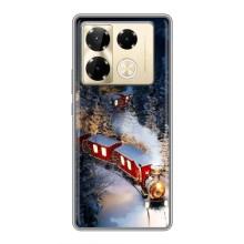 Силиконовый бампер на рождество для Infinix Note 40 Pro (Поезд)