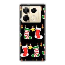 Силиконовый бампер на рождество для Infinix Note 40 Pro (Рождественские подарки)