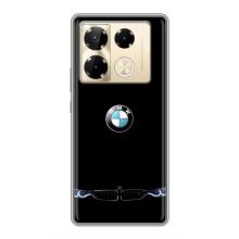 Силиконовый бампер с картинкой машины на Infinix Note 40 Pro – Черный BMW