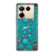 Силиконовый Чехол на Infinix Note 40 Pro с картинкой Nike – Найк зеленый