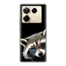 Силиконовый Чехол с Енотами на Infinix Note 40 Pro – Стильный Енот
