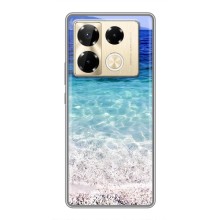 Силиконовый чехол с КАРТИНКАМИ лето для Infinix Note 40 Pro (AlphaPrint) (Море)