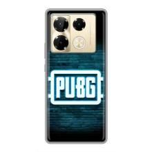 Чехол (TPU) с картинкой "Лого Пабг" на Инфиникс Нот 40 Про – Лого PUBG