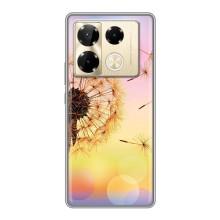 Силиконовый Чехол с одуванчиками на Infinix Note 40 Pro – Цветок-одуванчик