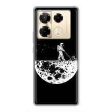Силиконовый Чехол с принтом "Космонавты" на Infinix Note 40 Pro – Космонавт