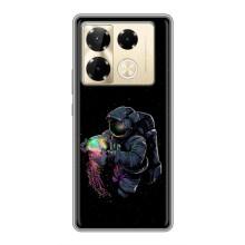 Силиконовый Чехол с принтом "Космонавты" на Infinix Note 40 Pro – В руках земля