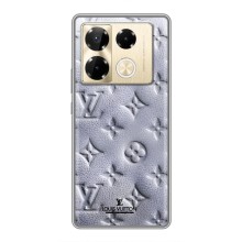 Текстурный Чехол Louis Vuitton для Инфиникс Нот 40 Про – Белый ЛВ