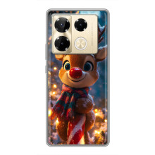 Яскравий чохол для Infinix Note 40 Pro з Зимові Оленята – Олень з шарфом